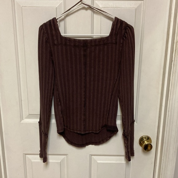 Free People Could I Love You More Eyelet Embroidered Ruffle Cuff Top - Picture 5 of 10